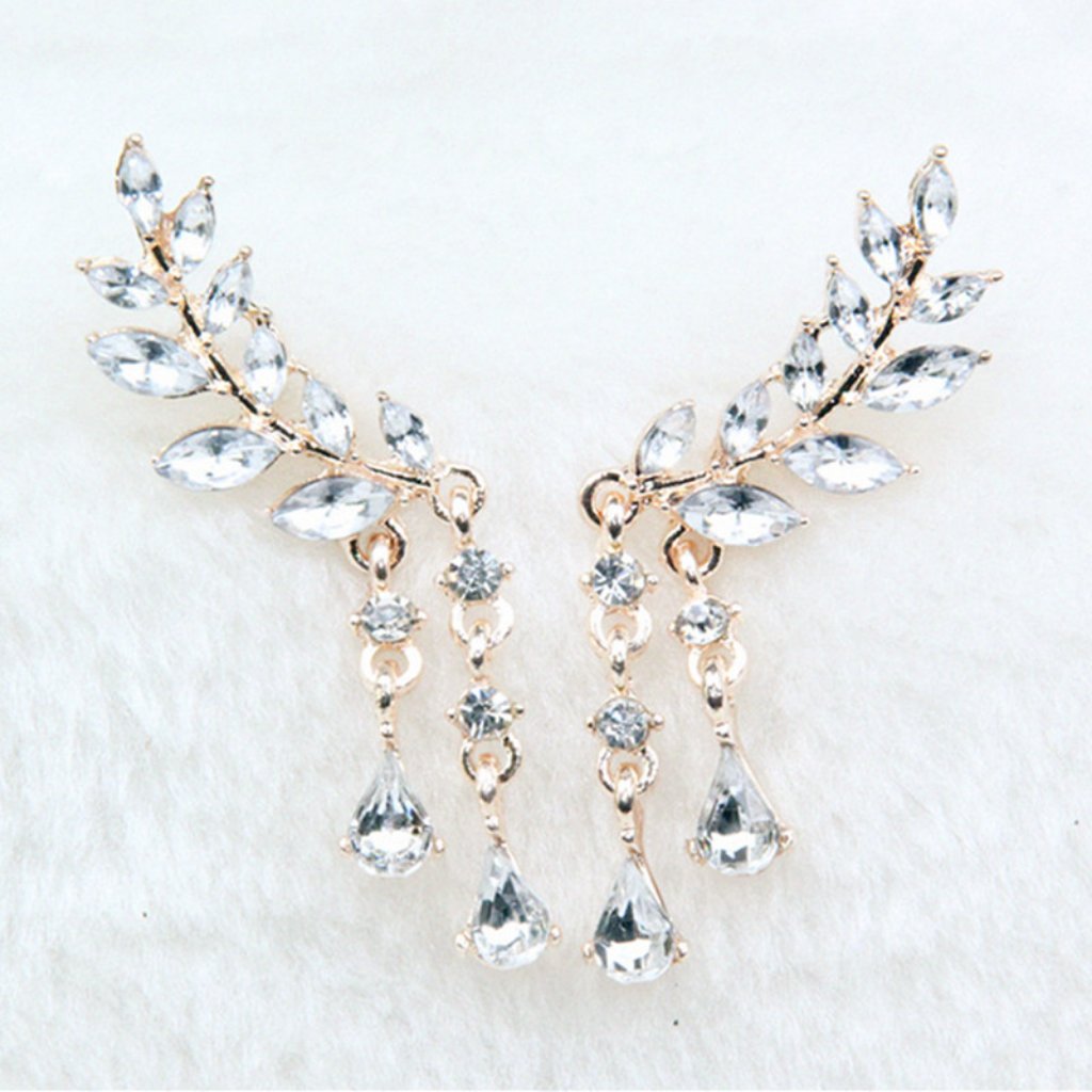 New! Beautiful Sparkling Diamond Earrings - Bridal / Prom / Formal